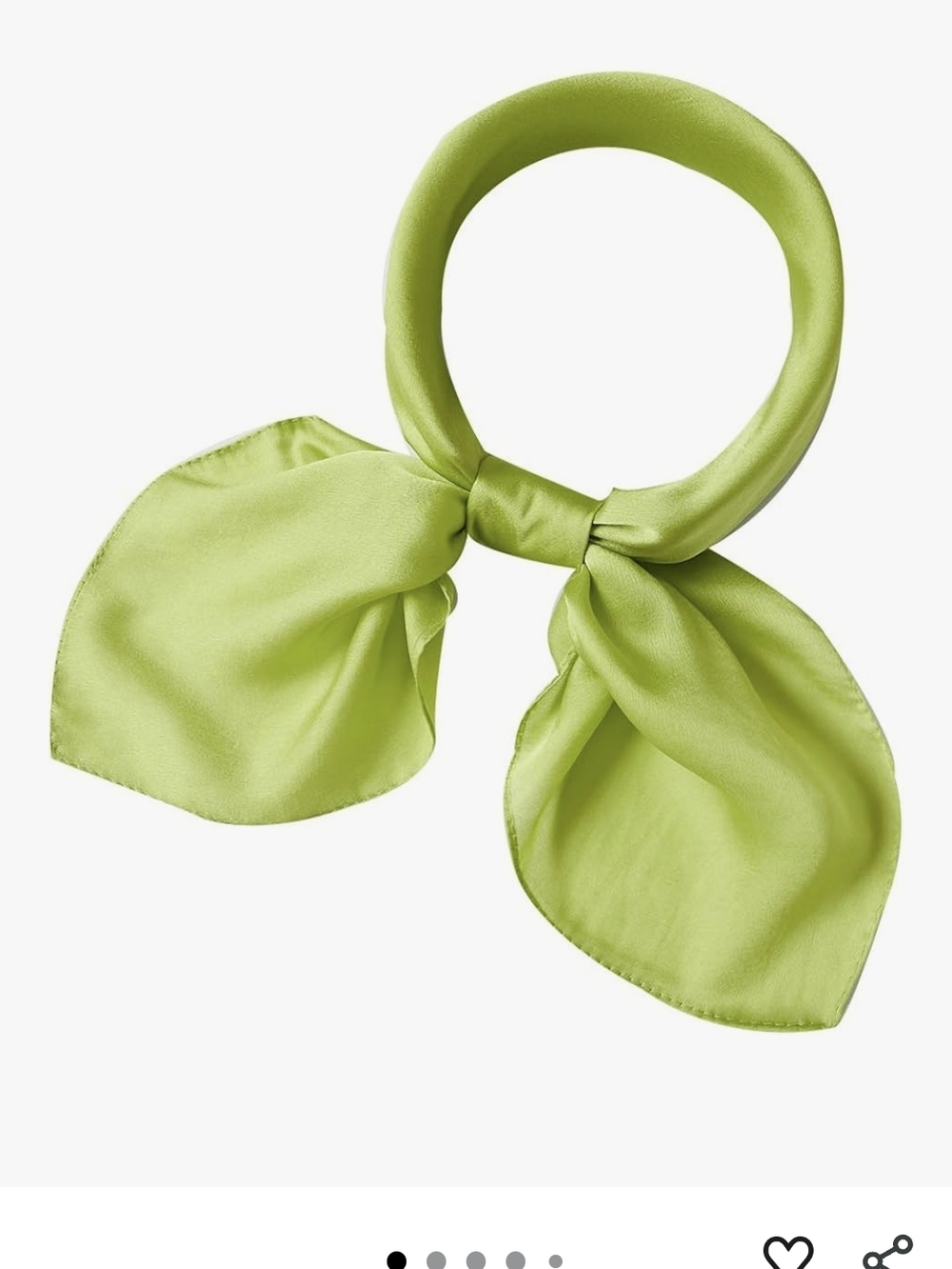 Silky Lime Green Hair Scarf Ponytail Wrap